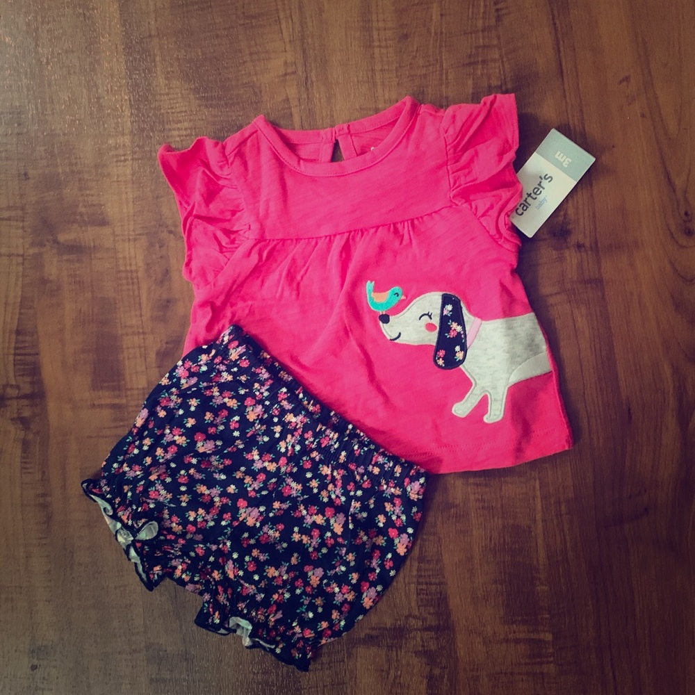 Carters matching shirt set